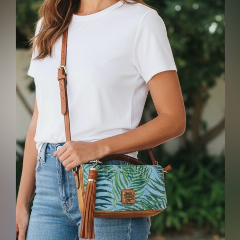 Dooney & Bourke Tropical Leaf Print Clutch